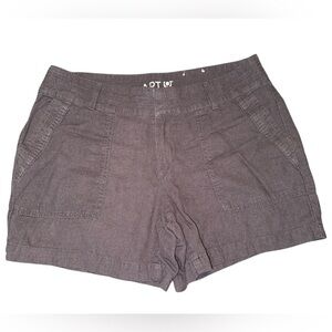 Apt. 9 Modern Shorts Size 10 Women’s Gray Linen Blend Casual